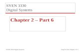 SYEN 3330 Digital Systems Jung H. Kim Chapter 2-6 1 SYEN 3330 Digital Systems Chapter 2 – Part 6.