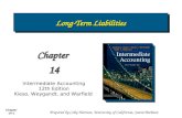 Chapter 14-1 Long-Term Liabilities Chapter14 Intermediate Accounting 12th Edition Kieso, Weygandt, and Warfield Prepared by Coby Harmon, University of.