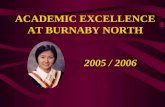 ACADEMIC EXCELLENCE AT BURNABY NORTH 2005 / 2006.