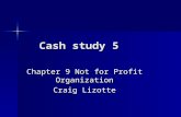 Cash study 5 Chapter 9 Not for Profit Organization Craig Lizotte.