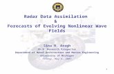 1 Radar Data Assimilation & Forecasts of Evolving Nonlinear Wave Fields Sina H. Aragh Ph.D. Research Prospectus Department of Naval Architecture and Marine.
