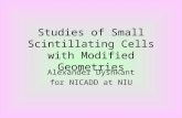 Studies of Small Scintillating Cells with Modified Geometries Alexander Dyshkant for NICADD at NIU.