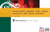 1 Jan - Mar 2005 Sustainable growth with value creation and solid returns.