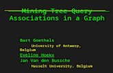 Mining Tree-Query Associations in a Graph Bart Goethals University of Antwerp, Belgium Eveline Hoekx Jan Van den Bussche Hasselt University, Belgium.