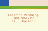 1 Location Planning and Analysis CT - Chapter 8. 2 Need for Location Decisions  Marketing Strategy  Cost of Doing Business  Growth  Depletion of Resources.