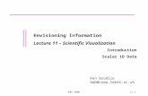 ENV 200611.1 Envisioning Information Lecture 11 – Scientific Visualization Introduction Scalar 1D Data Ken Brodlie kwb@comp.leeds.ac.uk.