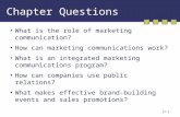 17-1 Chapter Questions What is the role of marketing communication? How can marketing communications work? What is an integrated marketing communications.