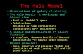 The Halo Model Observations of galaxy clustering The Halo Model: A nonlinear and biased view –Real vs. Redshift space –Substructure –Weighted or Mark correlations.