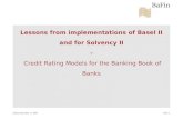Sydney December 11, 2006 Seite 1 Lessons from implementations of Basel II and for Solvency II - Credit Rating Models for the Banking Book of Banks.