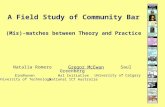 A Field Study of Community Bar (Mis)-matches between Theory and Practice Natalia Romero Gregor McEwan Saul Greenberg Eindhoven University of Technology.