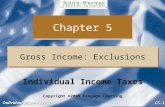 Individual Income Taxes C5-1 Chapter 5 Gross Income: Exclusions Copyright ©2009 Cengage Learning Individual Income Taxes.
