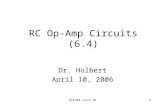 ECE201 Lect-181 RC Op-Amp Circuits (6.4) Dr. Holbert April 10, 2006.