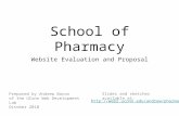 School of Pharmacy Website Evaluation and Proposal Prepared by Andrew Bacon of the UConn Web Development Lab October 2010 .