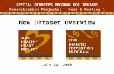 New Dataset Overview July 28, 2009 SPECIAL DIABETES PROGRAM FOR INDIANS Demonstration Projects: Year 5 Meeting 1.