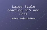 Large Scale Sharing GFS and PAST Mahesh Balakrishnan.