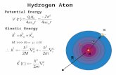 20_01fig_PChem.jpg Hydrogen Atom M m r Potential Energy + Kinetic Energy R C.