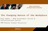 The Changing Nature of the Workplace Paul Baker – NSW Government Social & Infrastructure Sector TMP/Hudson Global Resources.