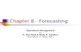 Chapter 8 - Forecasting Operations Management by R. Dan Reid & Nada R. Sanders 3rd Edition © Wiley 2007 PowerPoint Presentation by R.B. Clough - UNH.