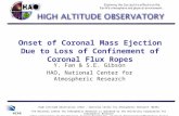 Onset of Coronal Mass Ejection Due to Loss of Confinement of Coronal Flux Ropes Y. Fan & S.E. Gibson HAO, National Center for Atmospheric Research High.