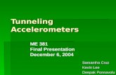 Tunneling Accelerometers Samantha Cruz Kevin Lee Deepak Ponnavolu ME 381 Final Presentation December 6, 2004.