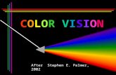 COLOR VISION After Stephen E. Palmer, 2002 COLOR VISION “The Color Story” is a prototype for Cognitive Science Contributions from: Physics (Newton) Philosophy.