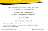 The State of Our State: Why We Need Community Collaboration PARTNERING FOR SUCCESS School, Family and Community April 3 rd, 2009 Osage Beach, Missouri.