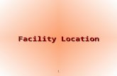 1 Facility Location 2 Location Decisions  Long-term decisions (expand existing facilities, add new facilities, move)  Difficult to reverse  Affect.