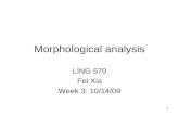 1 Morphological analysis LING 570 Fei Xia Week 3: 10/14/09 TexPoint fonts used in EMF. Read the TexPoint manual before you delete this box.: A A A.