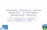 Autonomic Wireless Sensor Networks: Intelligent Ubiquitous Sensing G.M.P. O’Hare, M.J. O’Grady, A. Ruzzelli, R. Tynan Adaptive Information Cluster (AIC)