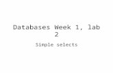 Databases Week 1, lab 2 Simple selects. About the environment We are using SQL Server for the moment. The server we are using is: –Cian.student.comp.dit.ie.