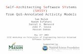 Self-Architecting Software SYstems (SASSY) from QoS-Annotated Activity Models Sam Malek Naeem Esfahani Daniel A. Menascé João P. Sousa Hassan Gomaa May.