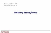 Unitary Transforms Borrowed from UMD ENEE631 Spring’04.