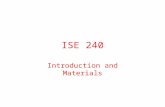 ISE 240 Introduction and Materials. What is Manufacturing? Manu factus – “made by hand” Converting raw materials into products Making discrete or continuous.