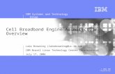 IBM Systems and Technology Group © 2006 IBM Corporation Cell Broadband Engine Architecture Overview Luke Browning (lukebrowning@us.im.com) IBM Brazil Linux.