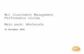 MLC Investment Management Performance review Main pack: Wholesale 31 December 2010.
