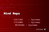 Mind Maps CSCI102 - Systems ITCS905 - Systems MCS9102 - Systems.