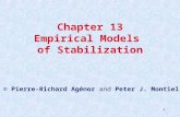1 Chapter 13 Empirical Models of Stabilization © Pierre-Richard Agénor and Peter J. Montiel.
