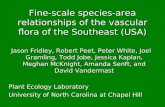 Fine-scale species-area relationships of the vascular flora of the Southeast (USA) Jason Fridley, Robert Peet, Peter White, Joel Gramling, Todd Jobe, Jessica.