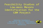 Feasibility Studies of Low-mass Mesons Identification for the CBM Project Radosław Karabowicz Hot Matter Physics Department, Institute of Physics, Jagiellonian.
