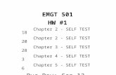 EMGT 501 HW #1 Chapter 2 - SELF TEST 18 Chapter 2 - SELF TEST 20 Chapter 3 - SELF TEST 28 Chapter 4 - SELF TEST 3 Chapter 5 - SELF TEST 6 Due Day: Sep.