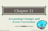 © 2004 The McGraw-Hill Companies, Inc. McGraw-Hill/Irwin Chapter 21 Accounting Changes and Error Corrections.
