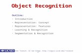 Jochen Triesch, UC San Diego, triesch 1 Object Recognition Outline: Introduction Representation: Concept Representation: Features.