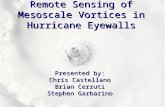 Remote Sensing of Mesoscale Vortices in Hurricane Eyewalls Presented by: Chris Castellano Brian Cerruti Stephen Garbarino.