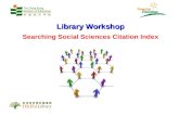 Library Workshop Searching Social Sciences Citation Index.