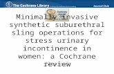 Minimally invasive synthetic suburethral sling operations for stress urinary incontinence in women: a Cochrane review Clinical.