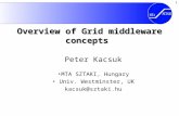 1 Overview of Grid middleware concepts Peter Kacsuk MTA SZTAKI, Hungary Univ. Westminster, UK kacsuk@sztaki.hu.