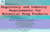 Regulatory and Industry Requirements for Botanical Drug Products Prof. Dr. Basavaraj K. Nanjwade M. Pharm., Ph. D Department of Pharmaceutics KLE University.