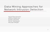 1 Data Mining Approaches for Network Intrusion Detection Karla Bracamonte Jeffrey Gawlinski Jordan Harstad Omar Rodriguez Michael Wright.