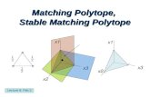 Matching Polytope, Stable Matching Polytope Lecture 8: Feb 2 x1 x2 x3 x1 x2 x3.
