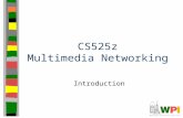CS525z Multimedia Networking Introduction. Introduction Purpose Brief introduction to: –Digital Audio –Digital Video –Perceptual Quality –Network Issues.